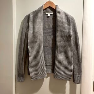 Banana Republic cotton + cashmere shawl collar cardigan grey xs